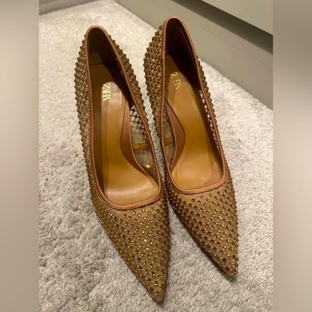 Selling these zara heels. Wore just once. They are as good as new. Size 38